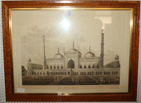 After Henry Salt, aquatint, published by William Miller 1809, Moqsue at Lucknow